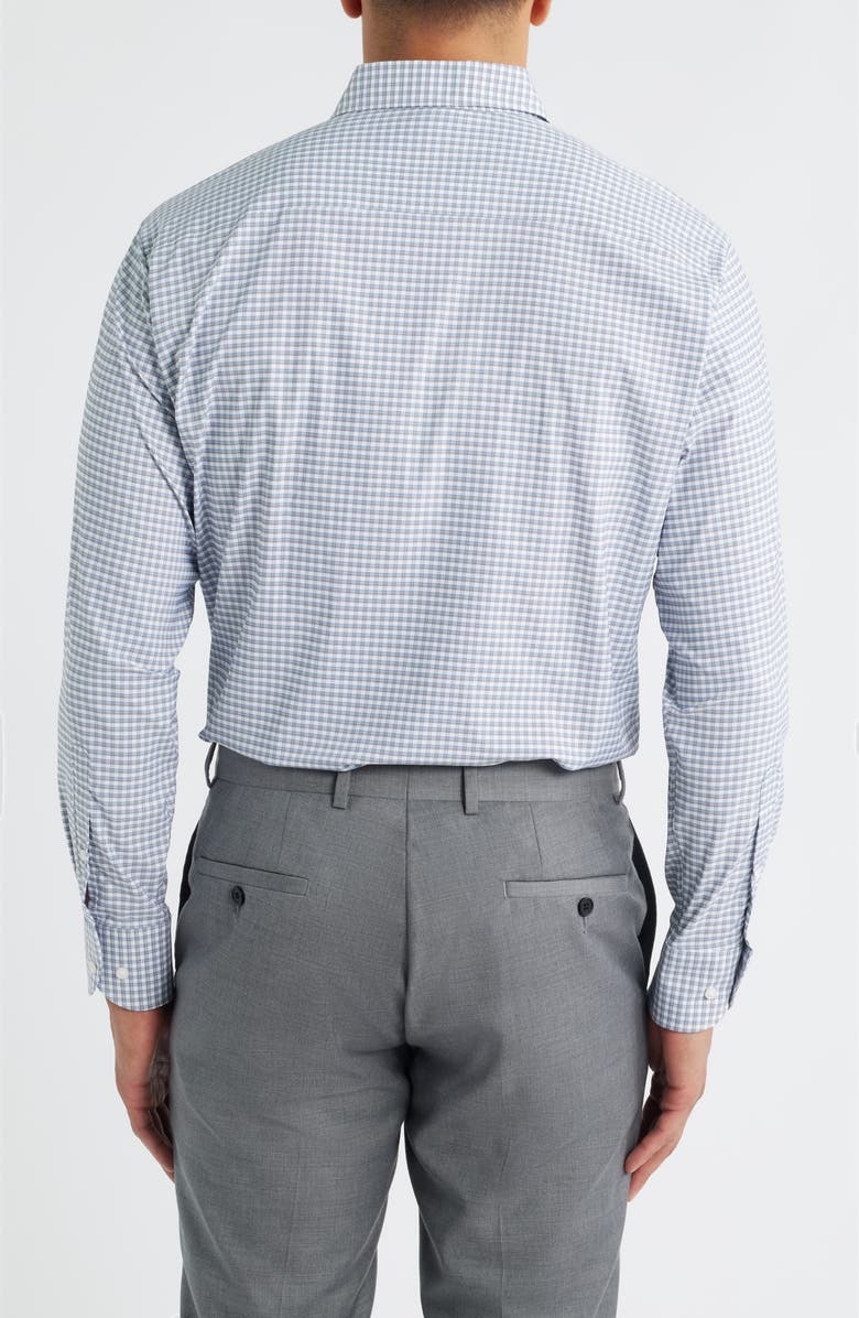 Peter Millar Cashiers Shadow Check Performance Twill Button-Down Shirt, Alternate, color, Oslo Grey