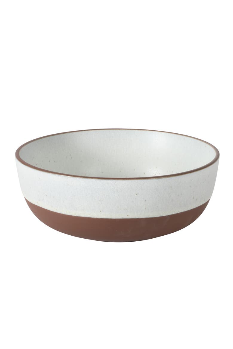 William Crest 4-Piece Reactive Glaze Stoneware Nesting Mixing Bowl Set, Alternate, color, White