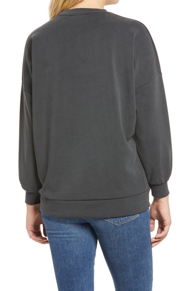 Mavi Jeans Regular Fit Sweatshirt, Alternate, color, K Sweatshirt - Black