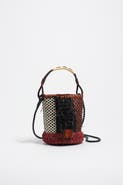 Bimba y Lola Woven Leather Mini Bag