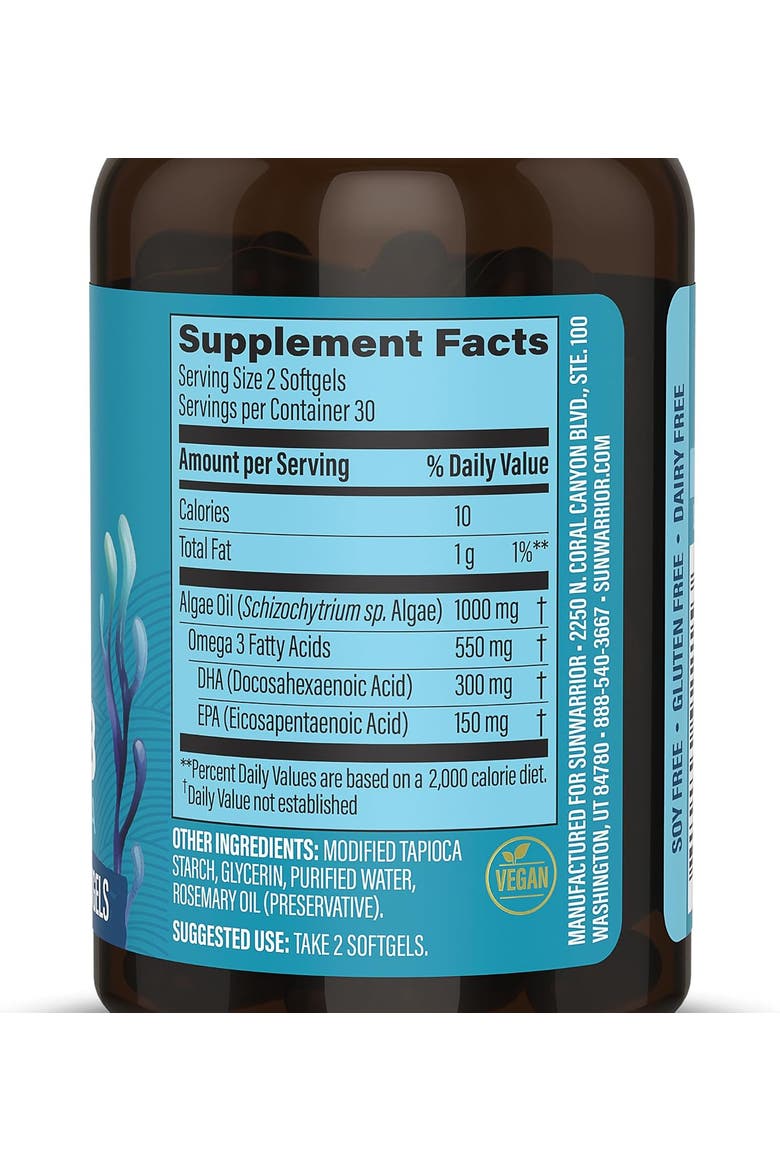 Simply Vegan Omega 3 Softgels, 60ct, Alternate, color, No Color