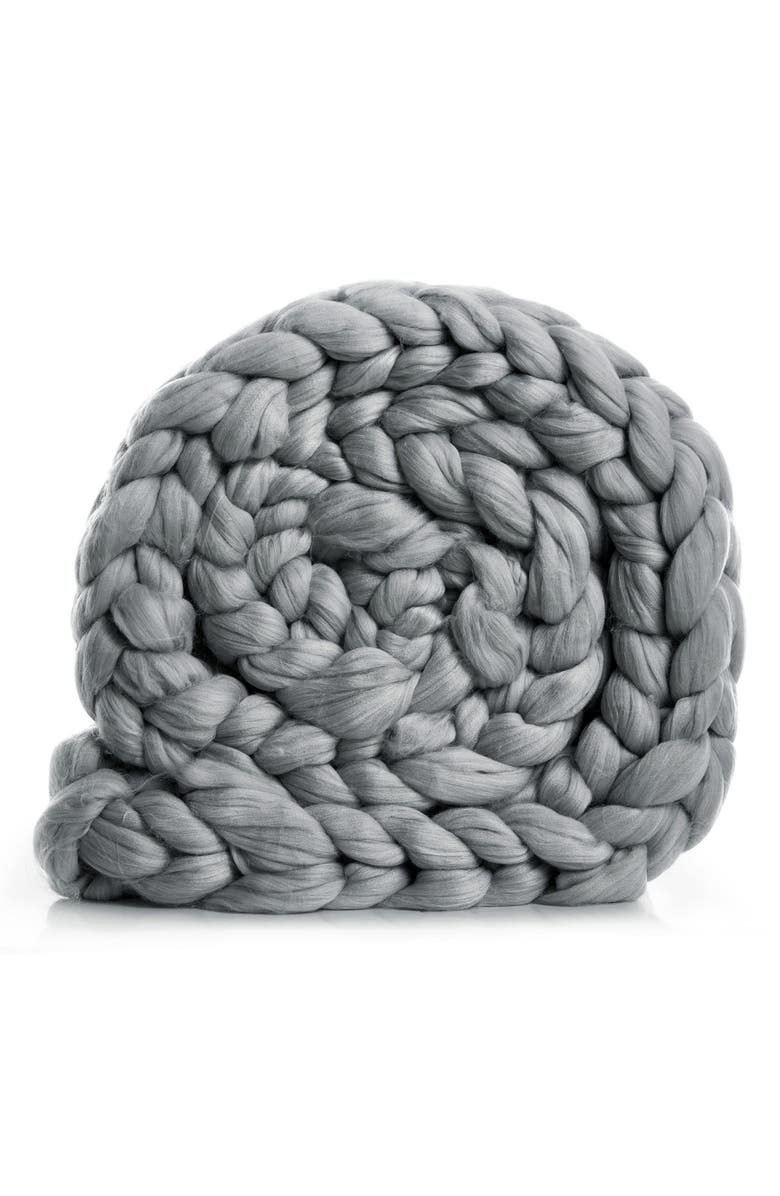 INSPIRED HOME Chunky Knit Throw Blanket, Alternate, color,