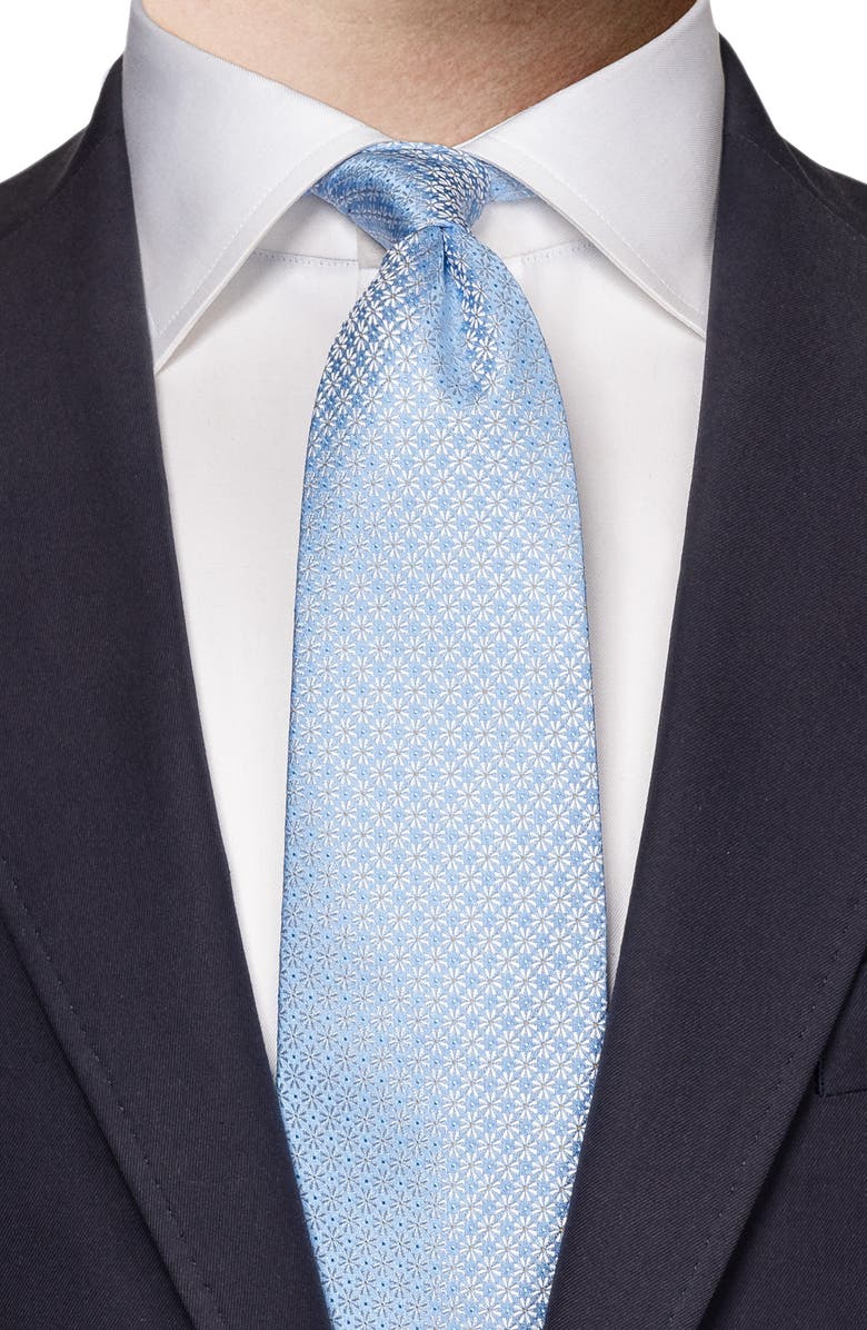 Eton Floral Silk Tie, Alternate, color, Lt/ Pastel Blue