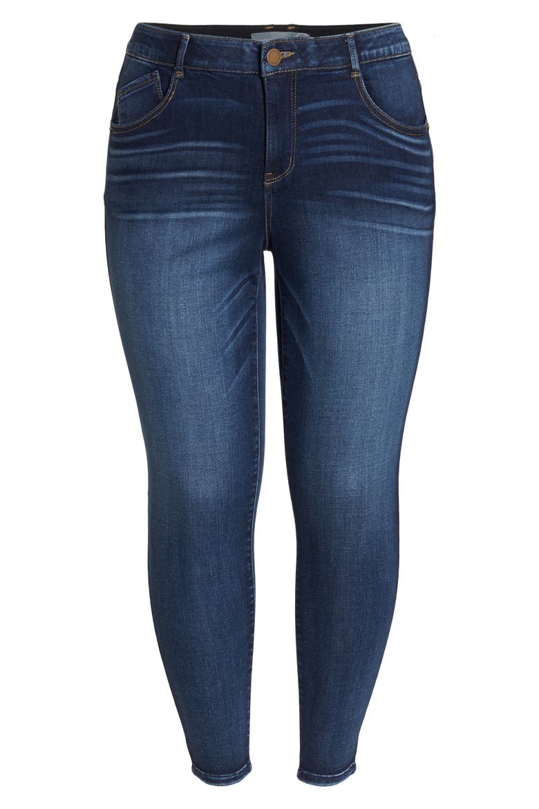 'Ab'Solution Ankle Skinny Jeans, Alternate, color, BL-BLUE