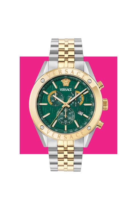 Athletic Chronograph Bracelet Watch, 44mm