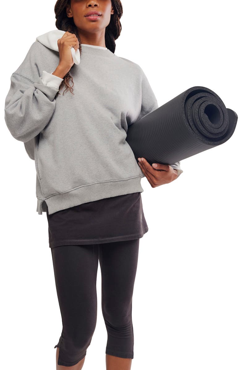 Free People Intensity Mid Rise Capri Skegging, Alternate, color, Black