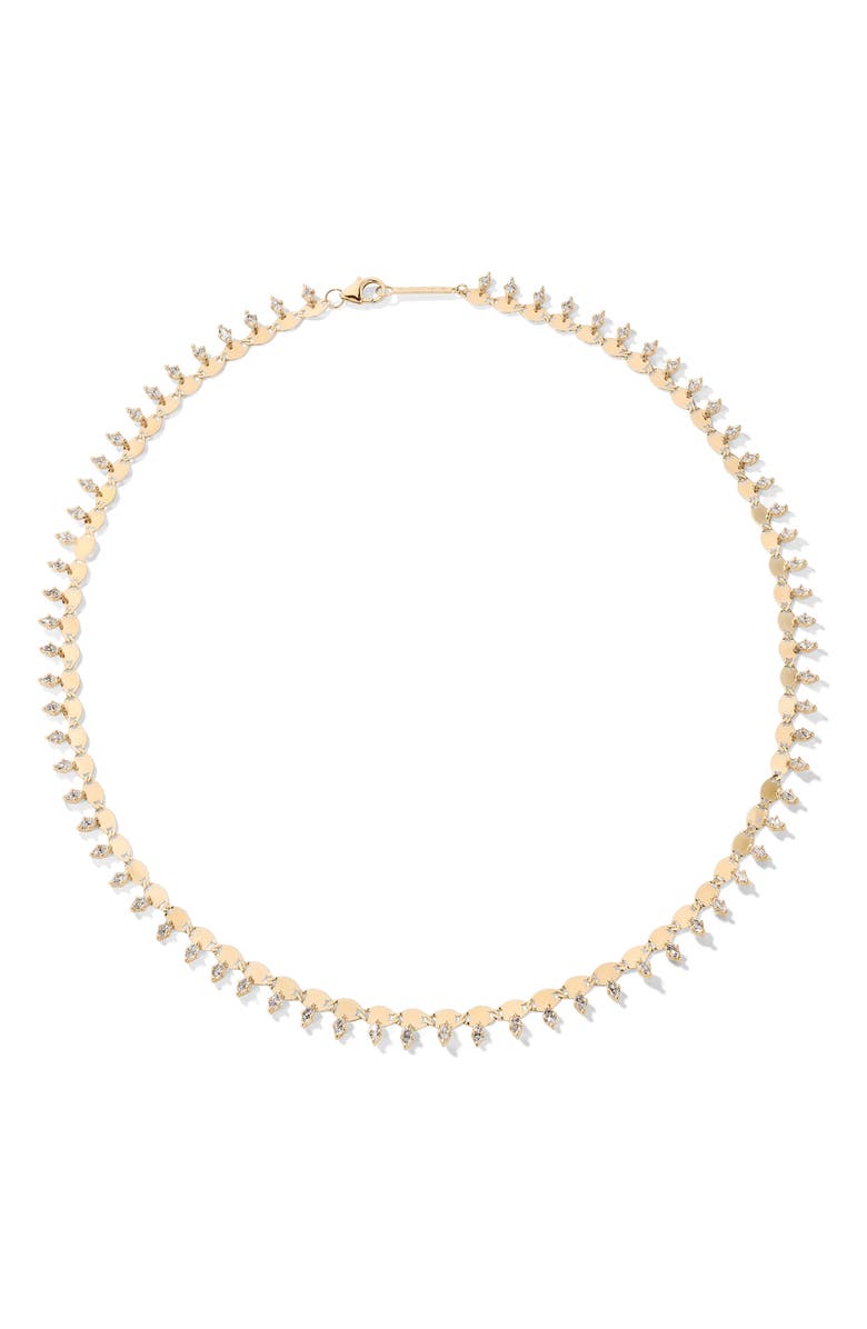 LANA Nude Solo Diamond Collar Necklace, Main, color, Yellow Gold