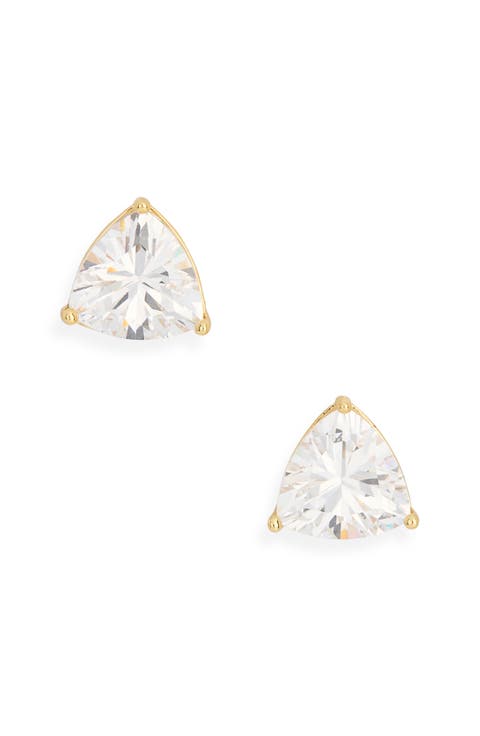 Trillion Cubic Zirconia Stud Earrings