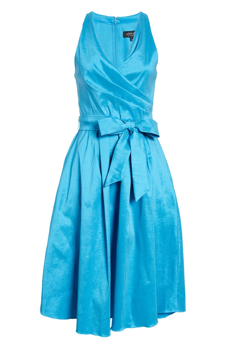 Alex & Eve Sleeveless Taffeta Fit & Flare Cocktail Dress, Alternate, color, 