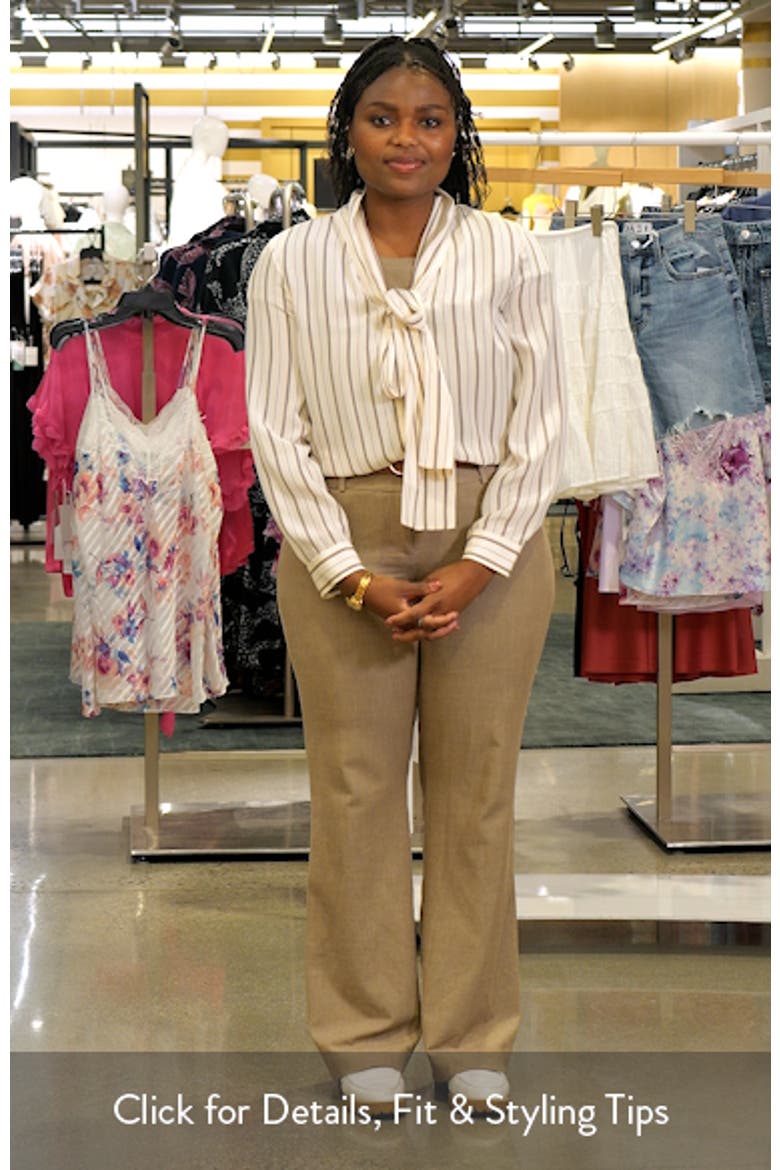 Angelique Stripe Tie Neck Silk Shirt video
