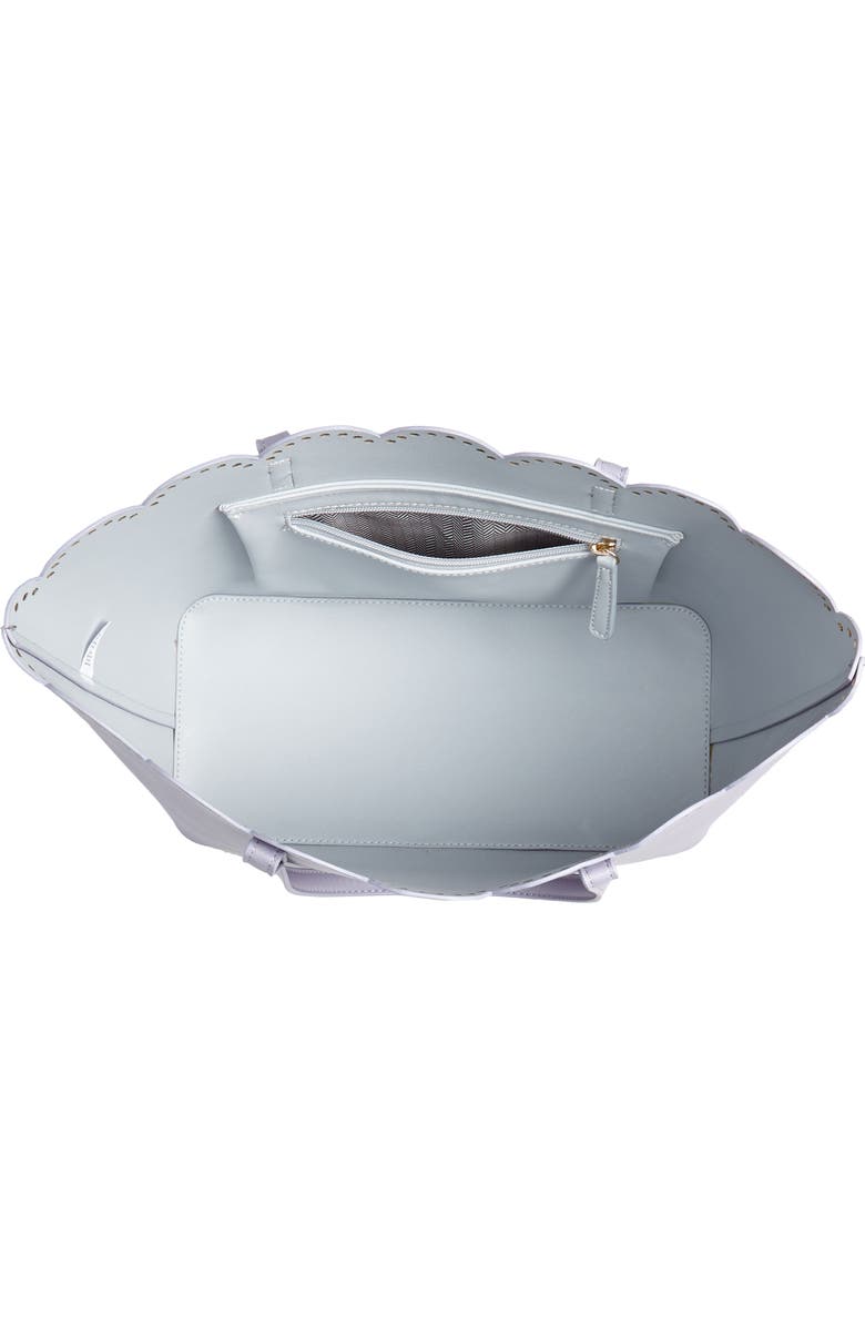 BP. Scalloped Faux Leather Tote, Alternate, color,