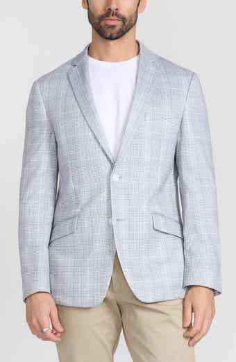 SAVILE ROW CO Gray Plaid Blazer