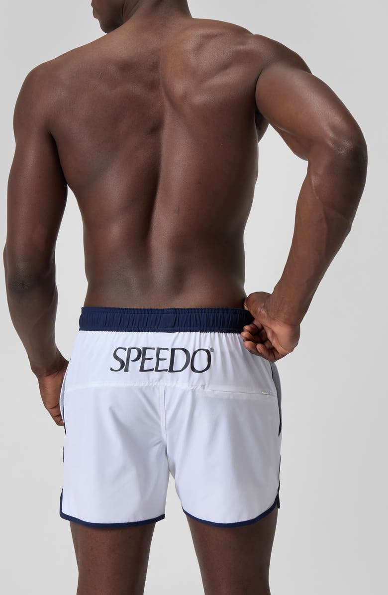 Speedo<sup>®</sup> Logo Volley 16-Inch Swim Trunks, Alternate, color, White