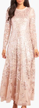 Needle & Thread Rosanna Lattice Round Neck Gown