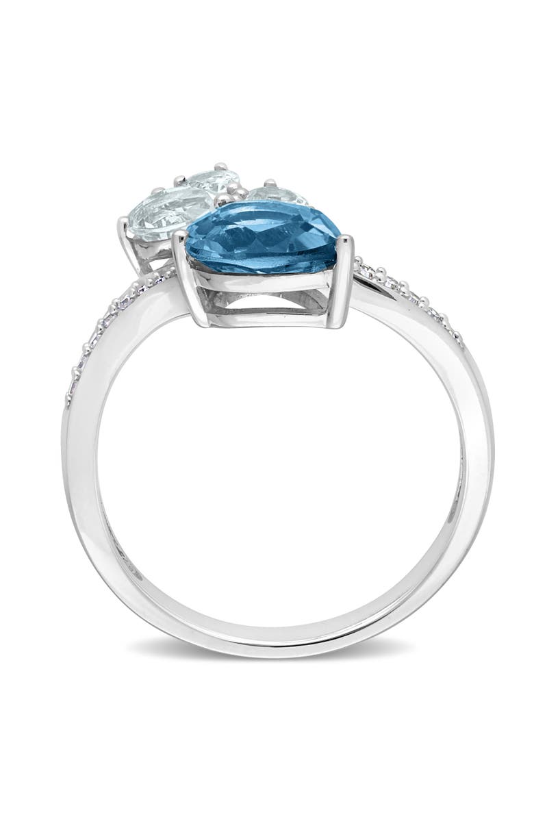 Julianna B. Blue Topaz Aquamarine & Diamond Ring 14k, Alternate, color, Blue Topaz