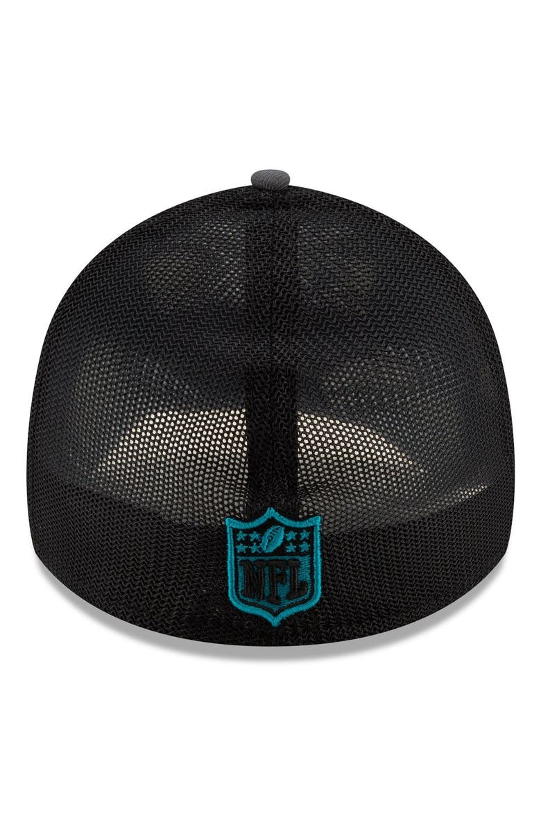 New Era Men's New Era Graphite/Black Jacksonville Jaguars 2021 NFL Draft Trucker 39THIRTY Flex Hat, Alternate, color,