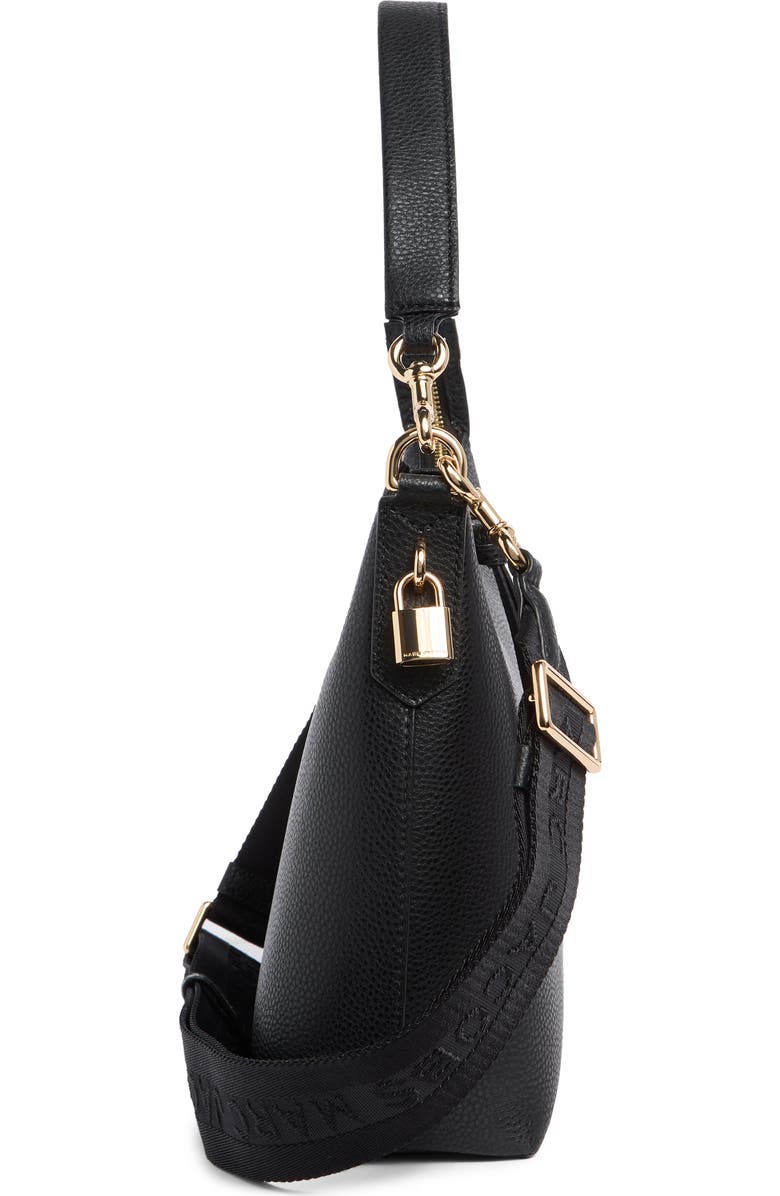 Marc Jacobs Drifter Pebbled Leather Large Hobo Bag, Alternate, color, Black