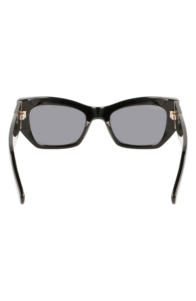FERRAGAMO 54mm Modified Rectangular Sunglasses, Alternate, color, Black