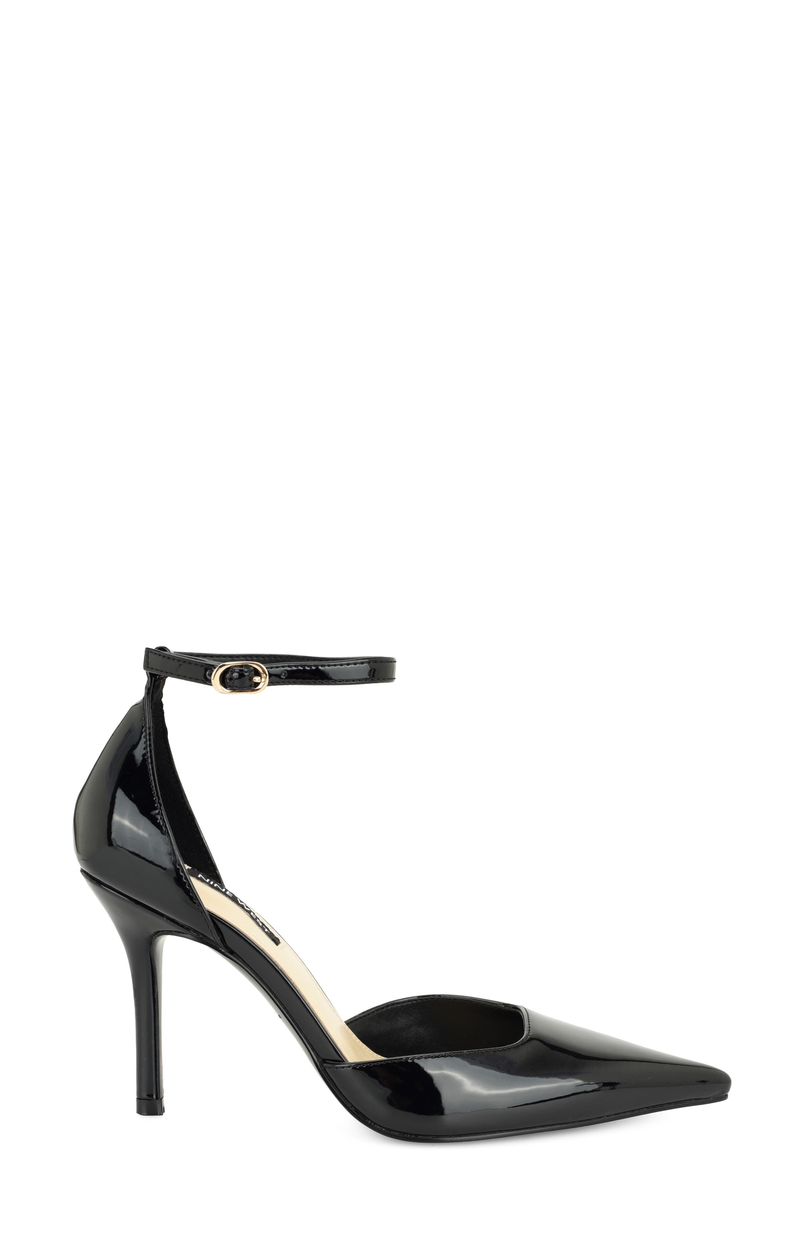 Graysin Faux Leather Pointed Toe Pump, Alternate, color, BLACK