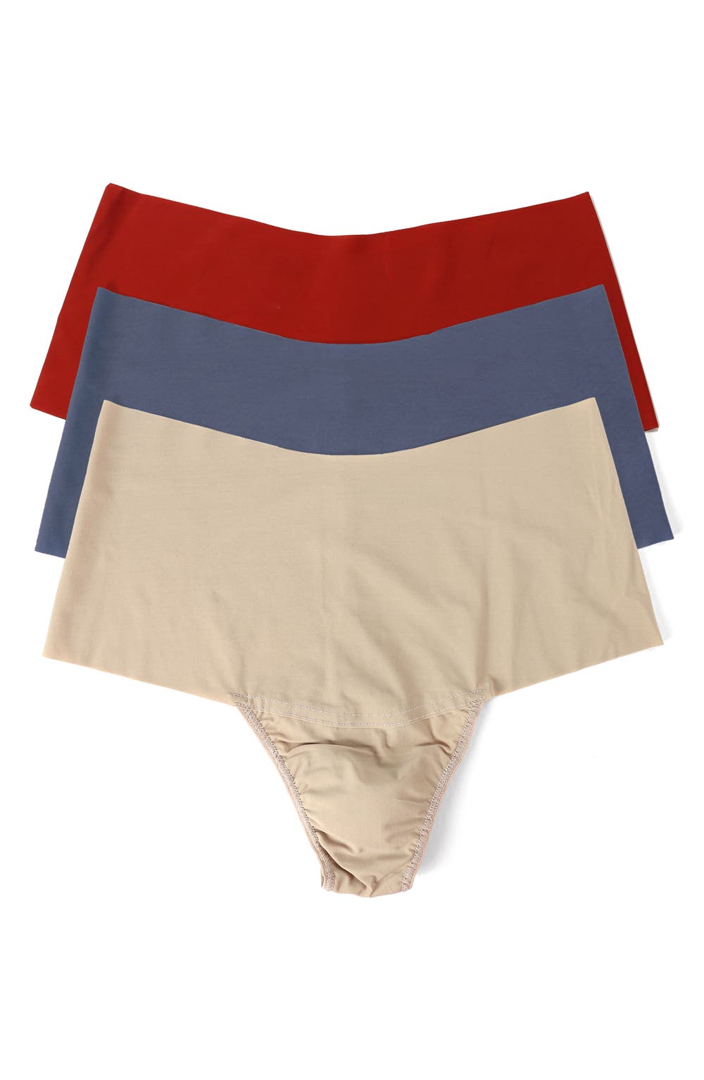 Breathe Assorted 3-Pack High Waist Thongs, color, SUNDRIED TOMATO GRANITE TAUPE