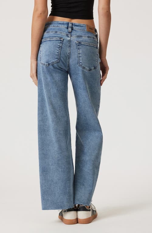 Mavi Jeans Raw Hem High Waist Wide Leg Jeans In Light Brushed Tribeca