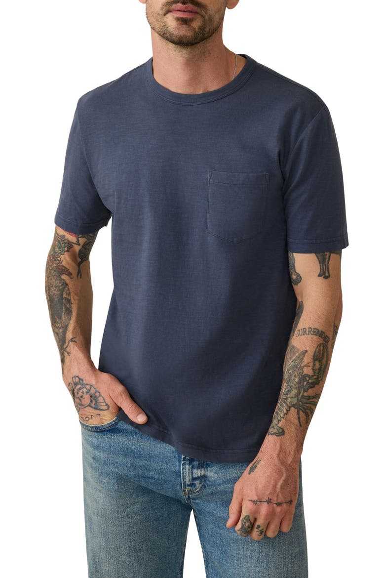 Sunwashed Pocket T-Shirt, Main, color, DUNE NAVY