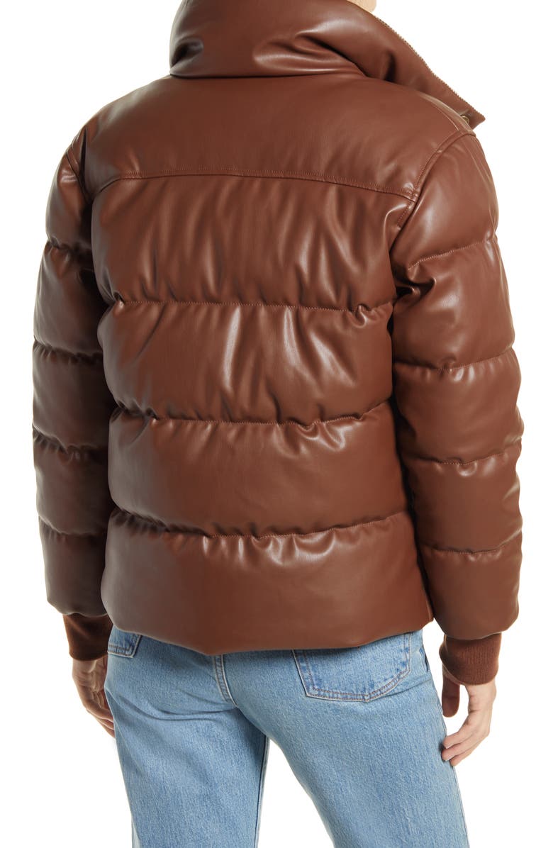 Sam Edelman Faux Leather Puffer Jacket, Alternate, color, 