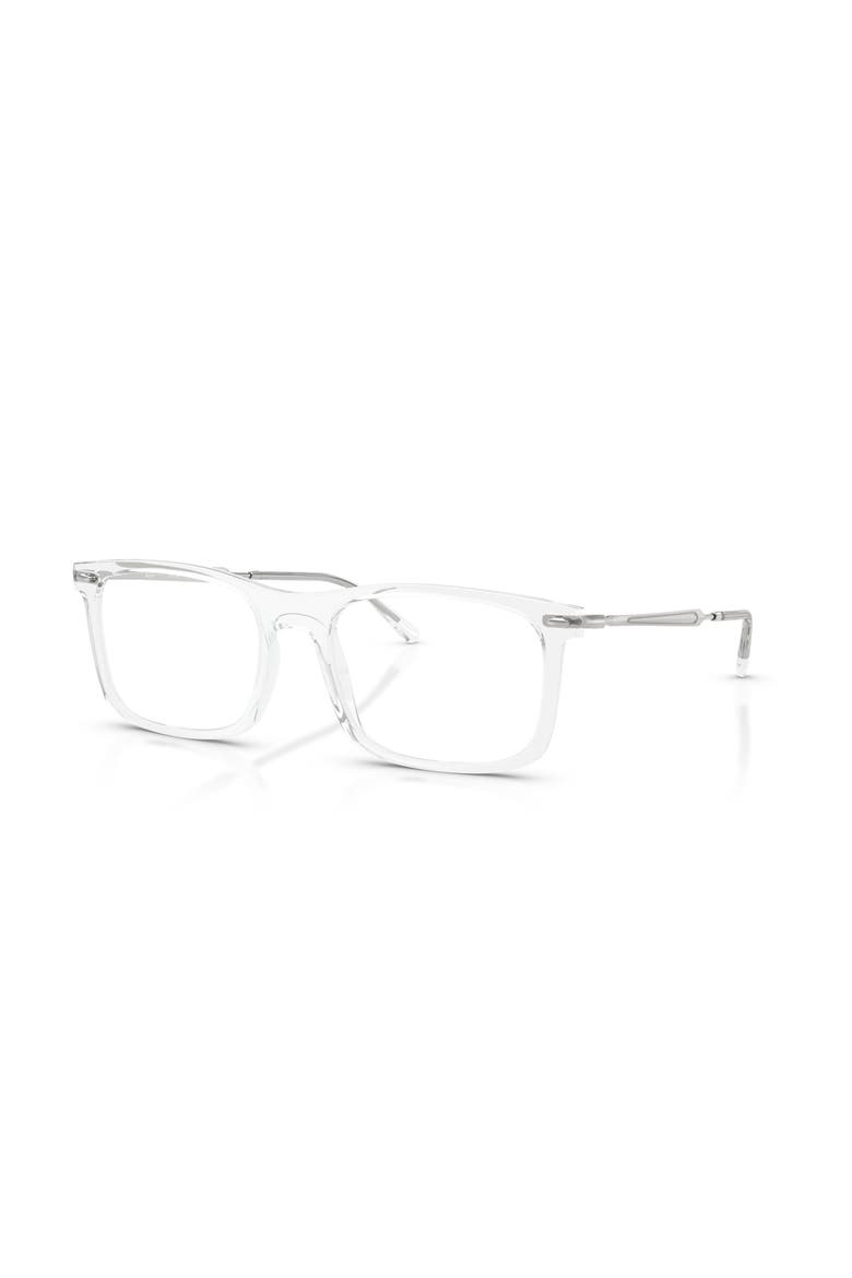 56mm Rectangle optical glasses, Main, color, Transparent