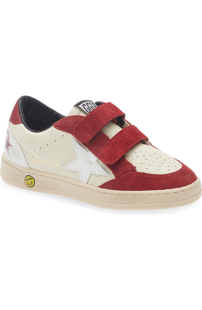 Golden Goose Kids' Ball Star Sneaker, Main, color, Dirty White/ White/ Red