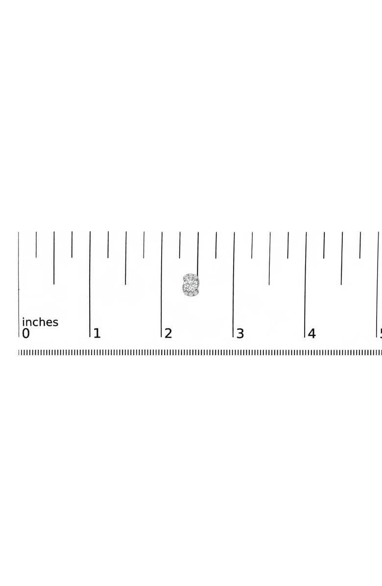 Haus of Brilliance Sterling Silver 5/8 Cttw Lab Grown Diamond Oval Cluster Stud Earrings, Alternate, color, Silver