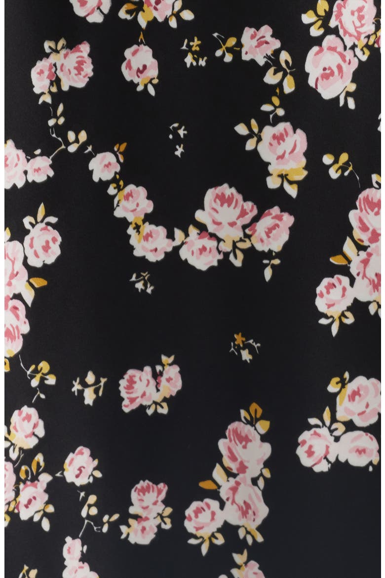 Carter Floral Ruffle Neck Maxi Dress, Alternate, color, BLACK/ PINK