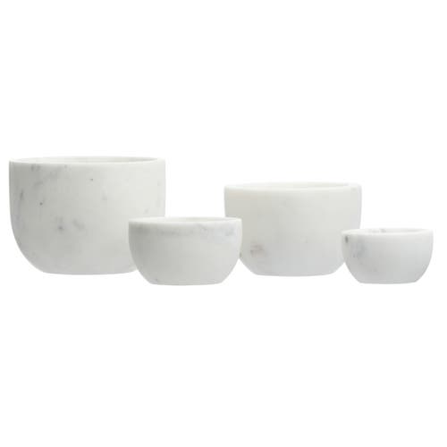 Storied Home White Marble Bowls In White