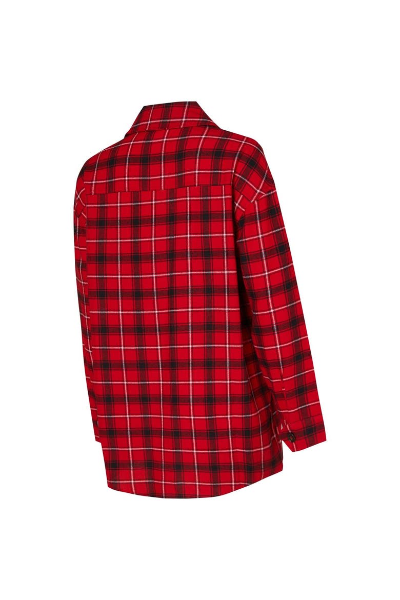 Women's College Concepts Red/Black Chicago Bulls Boyfriend Button-Up Nightshirt, Alternate, color, Red