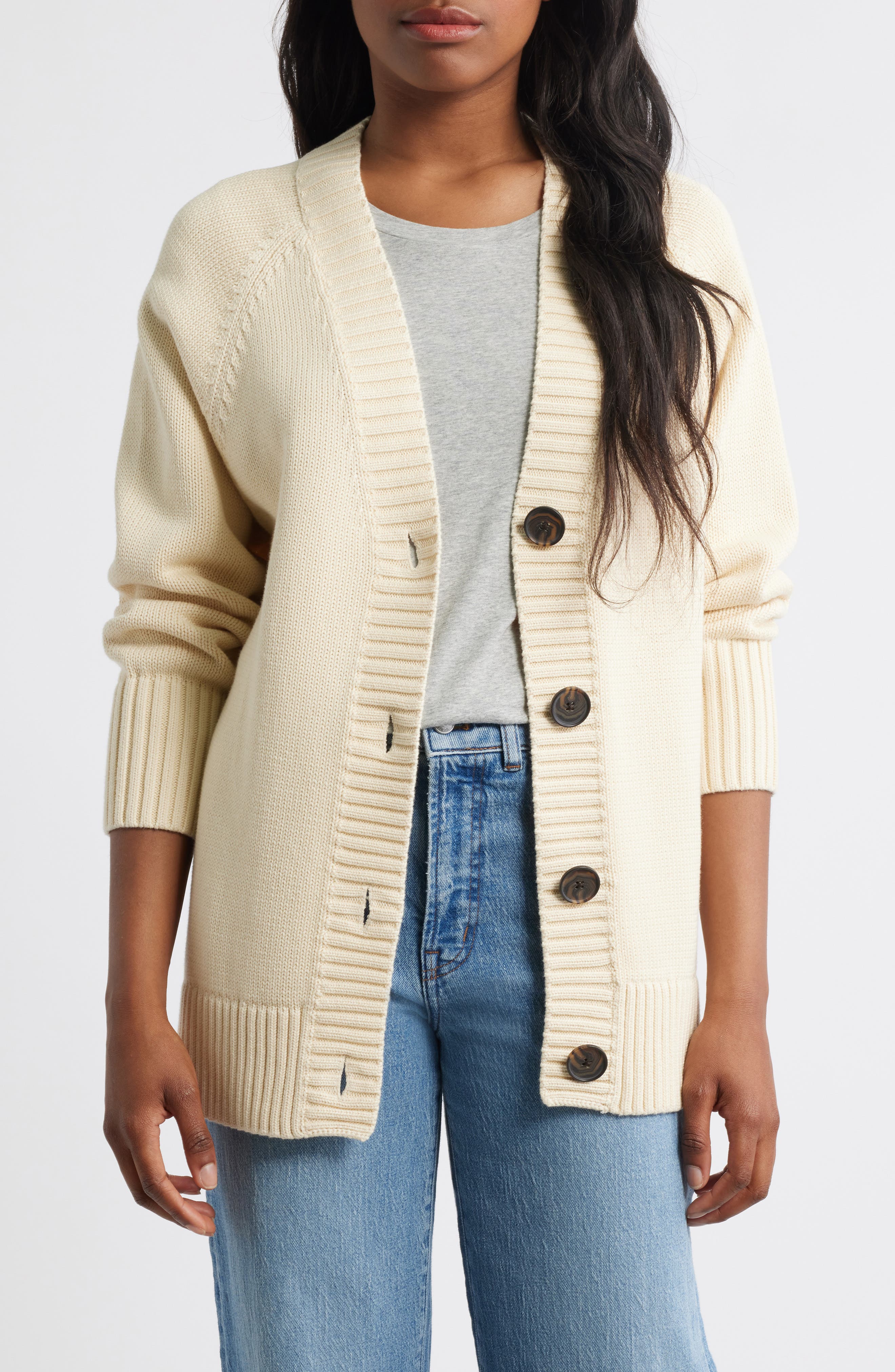 Madewell Oversized Cotton Cardigan