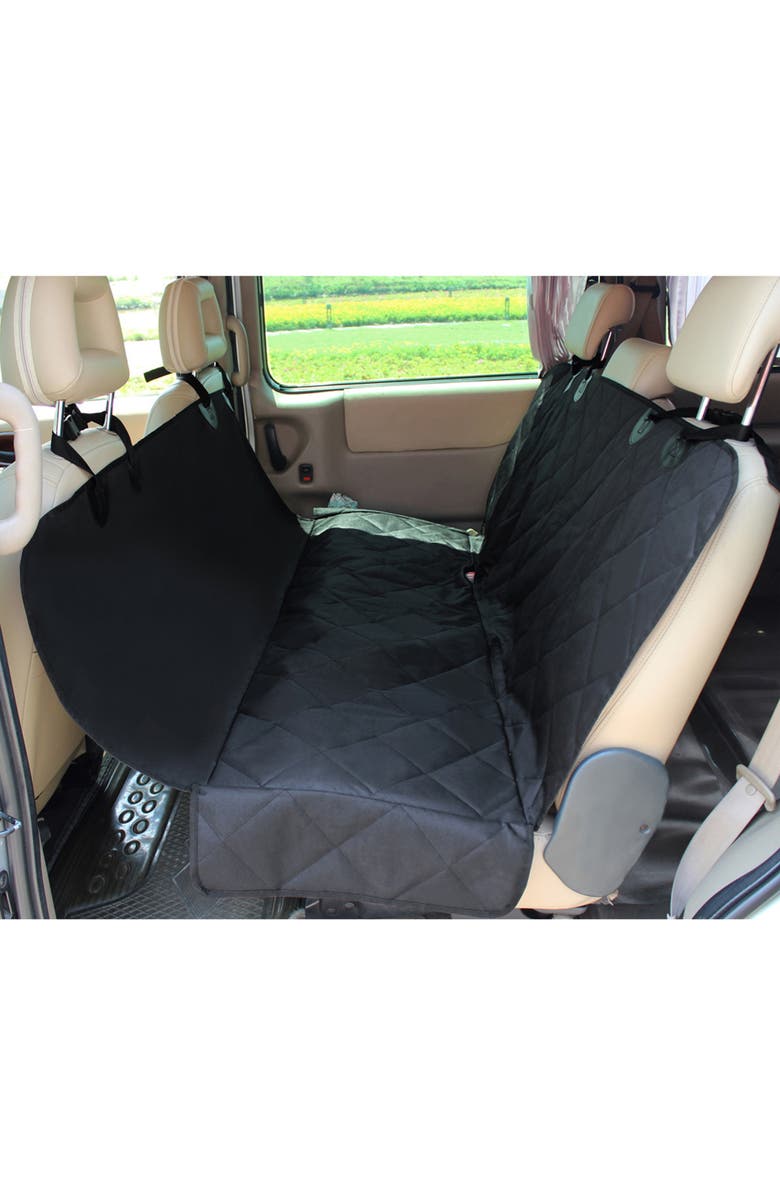 JESPET Luxury Pet Back Car Seat Cover Black Dog Travel Protection, Alternate, color, Black