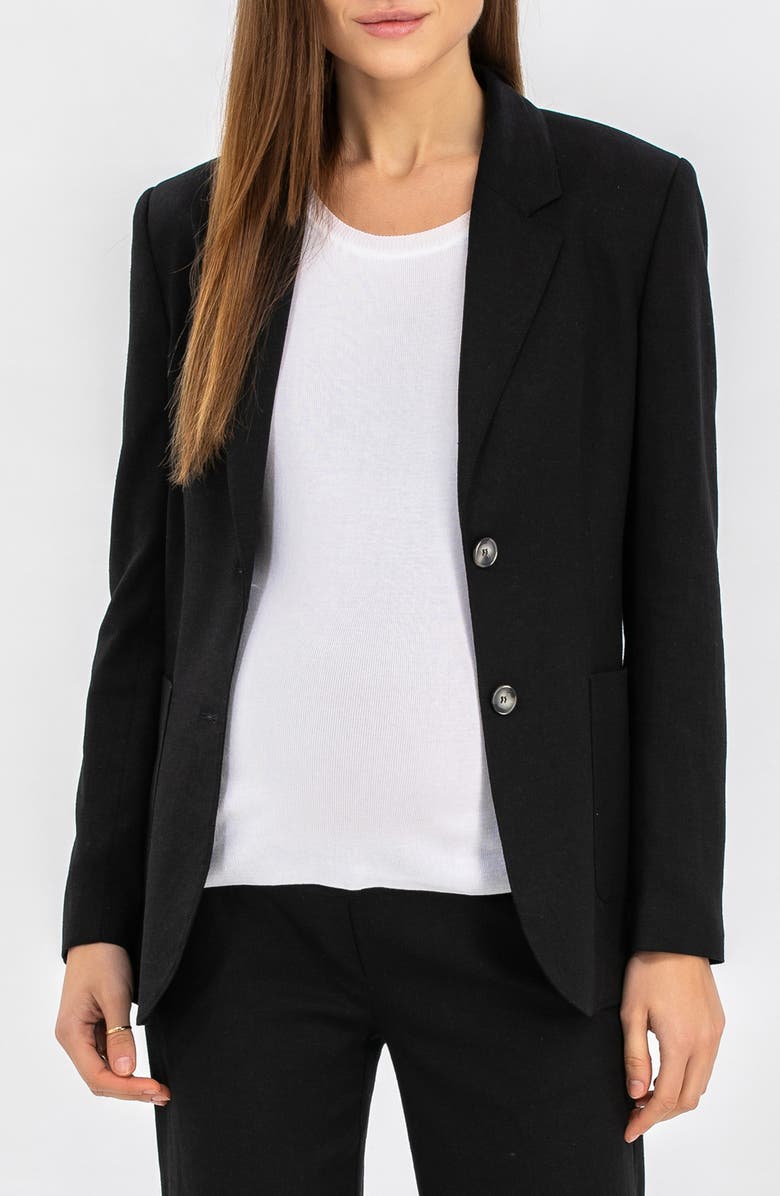 PIETRO BRUNELLI MATERNITY Eliana Two-Button Maternity Blazer, Alternate, color, Black