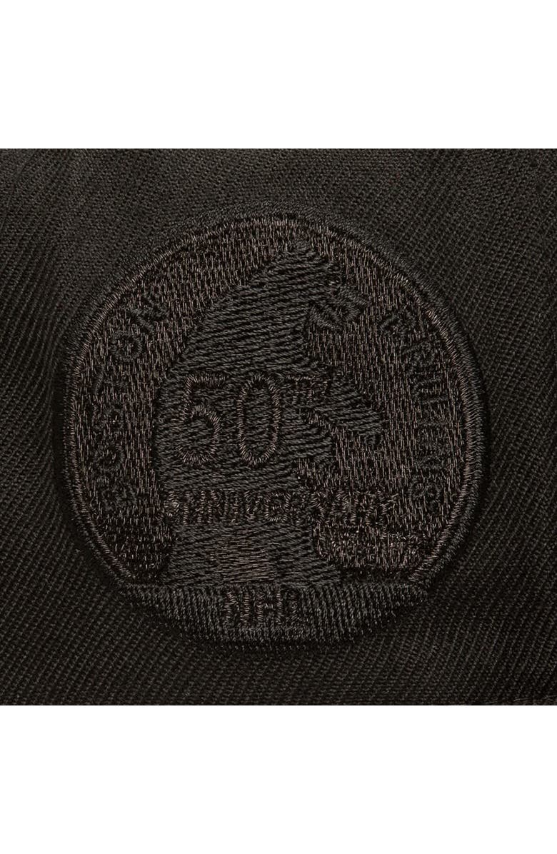 Mitchell & Ness Men's Mitchell & Ness Black Boston Bruins Soul Strike Pearl Tonal Snapback Hat, Alternate, color, Black