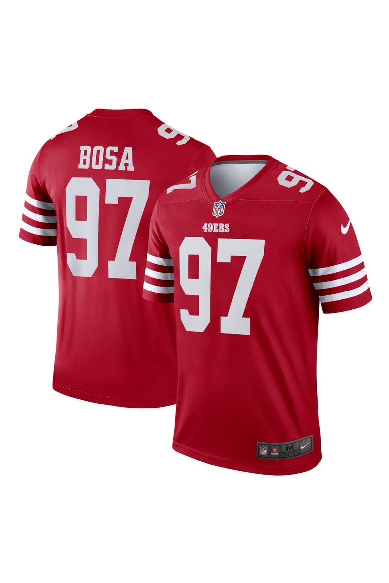 Men's Nike Nick Bosa Scarlet San Francisco 49ers Legend Jersey, Main, color, Scarlet