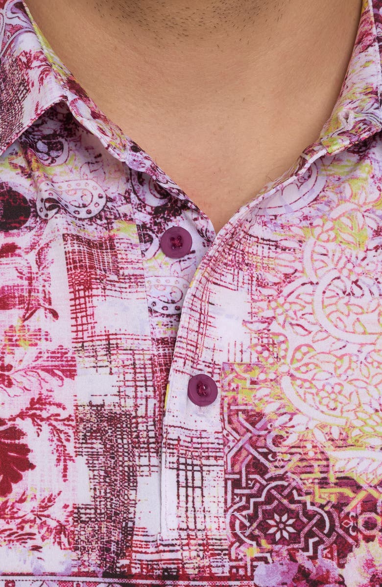 Robert Graham Geneva Performance Golf Polo, Alternate, color, Berry