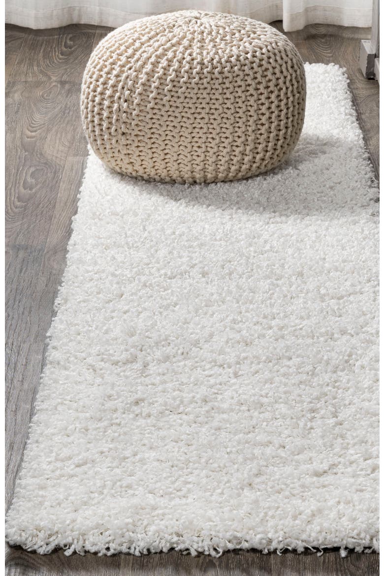 Mercer Shag Plush Area Rug, Alternate, color, White