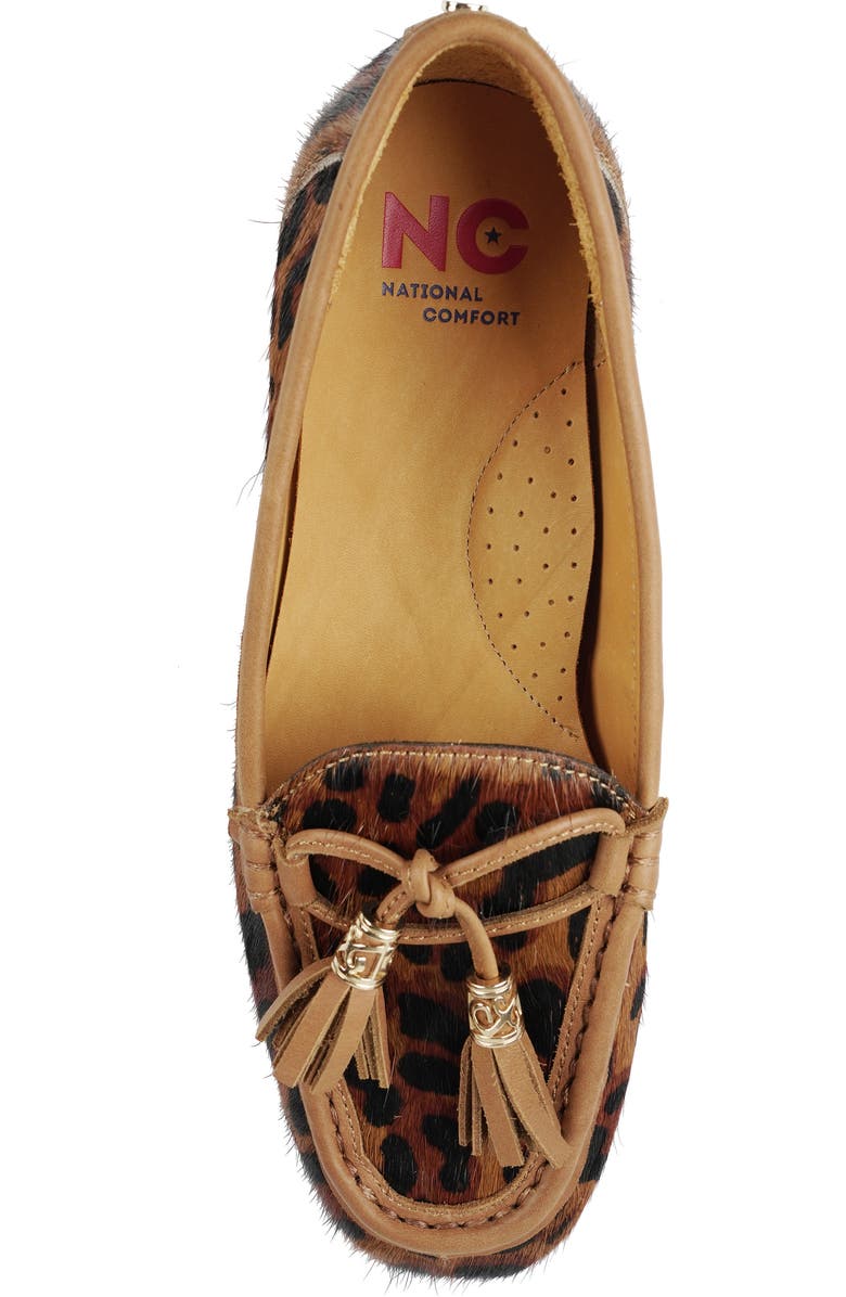 National Comfort Shell Suede Loafer, Alternate, color, Leopard Calf Hair