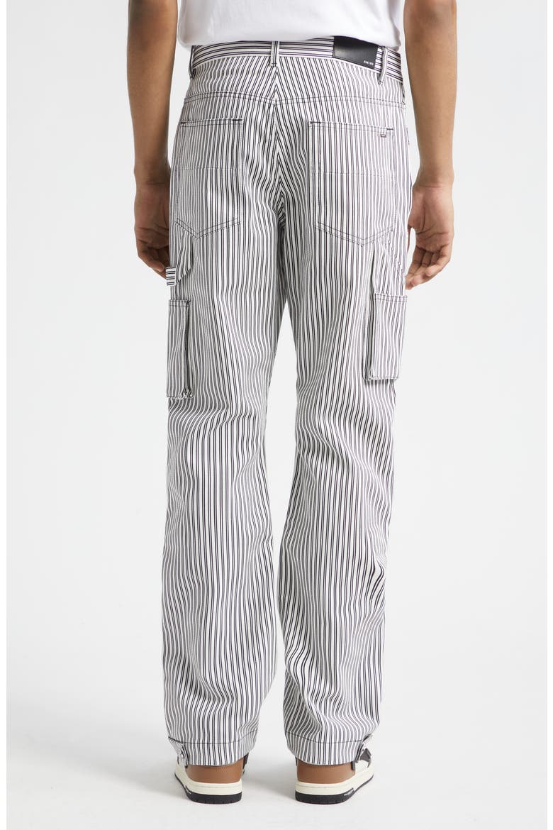 Motors Stripe Cotton Carpenter Pants, Alternate, color, BLACK/ WHITE