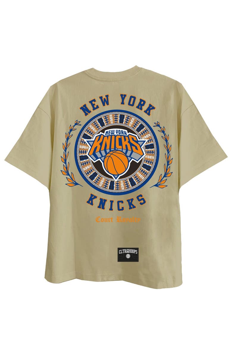 Two Hype Men's Two Hype Khaki New York Knicks Worldwide Collection Premium T-Shirt, Alternate, color, Khaki