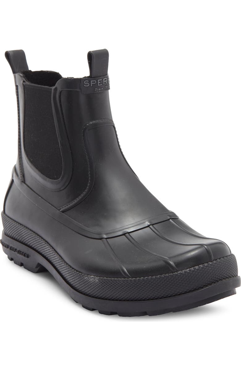 Sperry Clifton Waterproof Chelsea Duck Boot, Main, color, Black