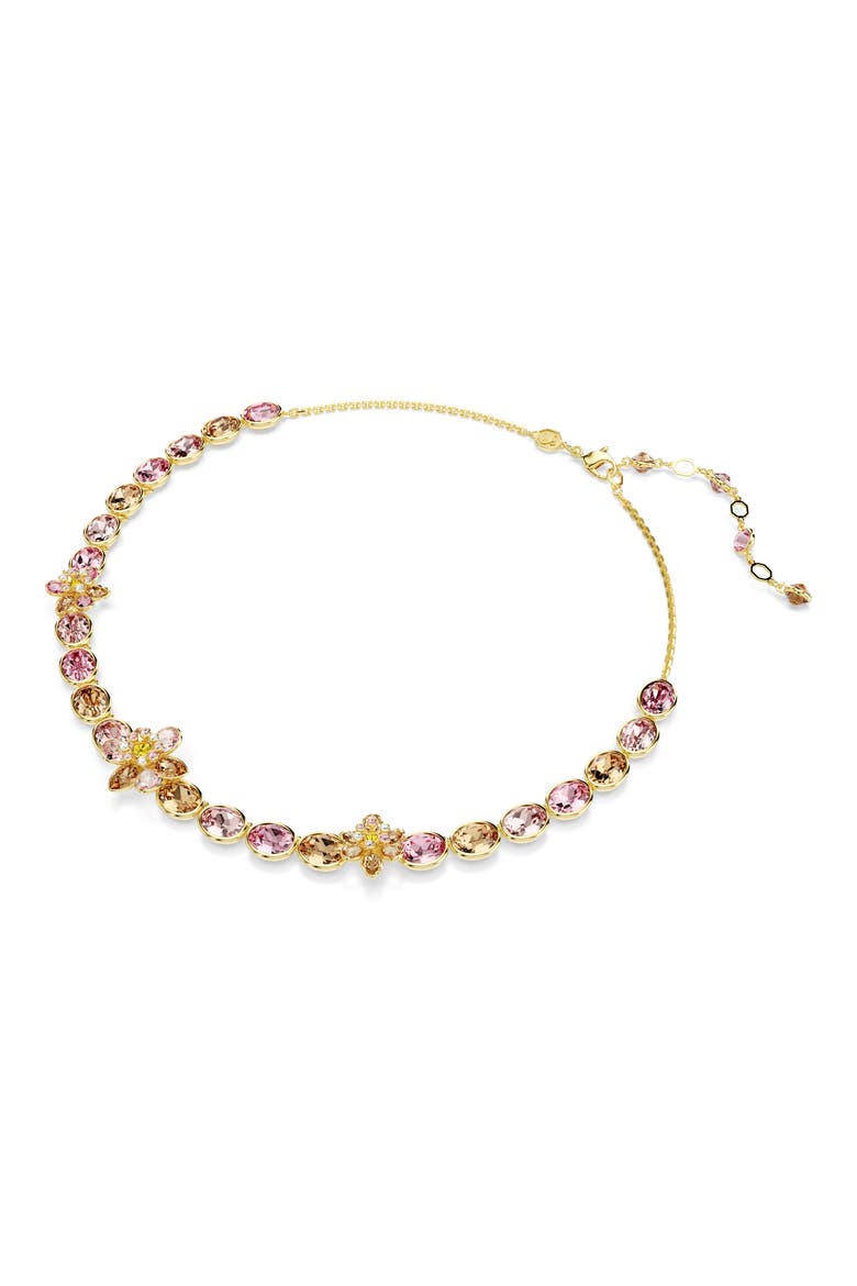 Idyllia Crystal Flower Bracelet, Alternate, color, GOLD/ MULTI
