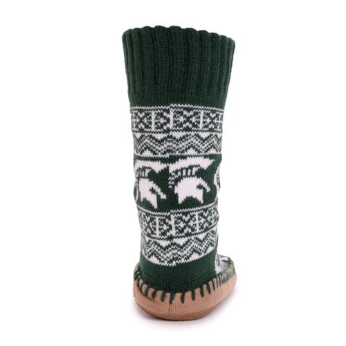 Muk Luks Gameday Slipper Socks In Green