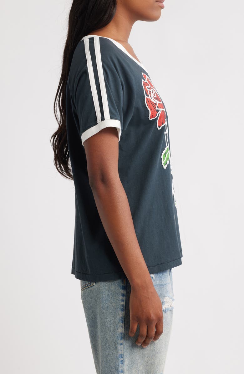 Daydreamer Grateful Dead Skeleton Rose Graphic T-Shirt, Alternate, color, Vintage Black Combo