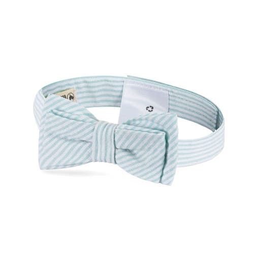 Hope & Henry Boys' Seersucker Bow Tie, Kids In Mint Seersucker