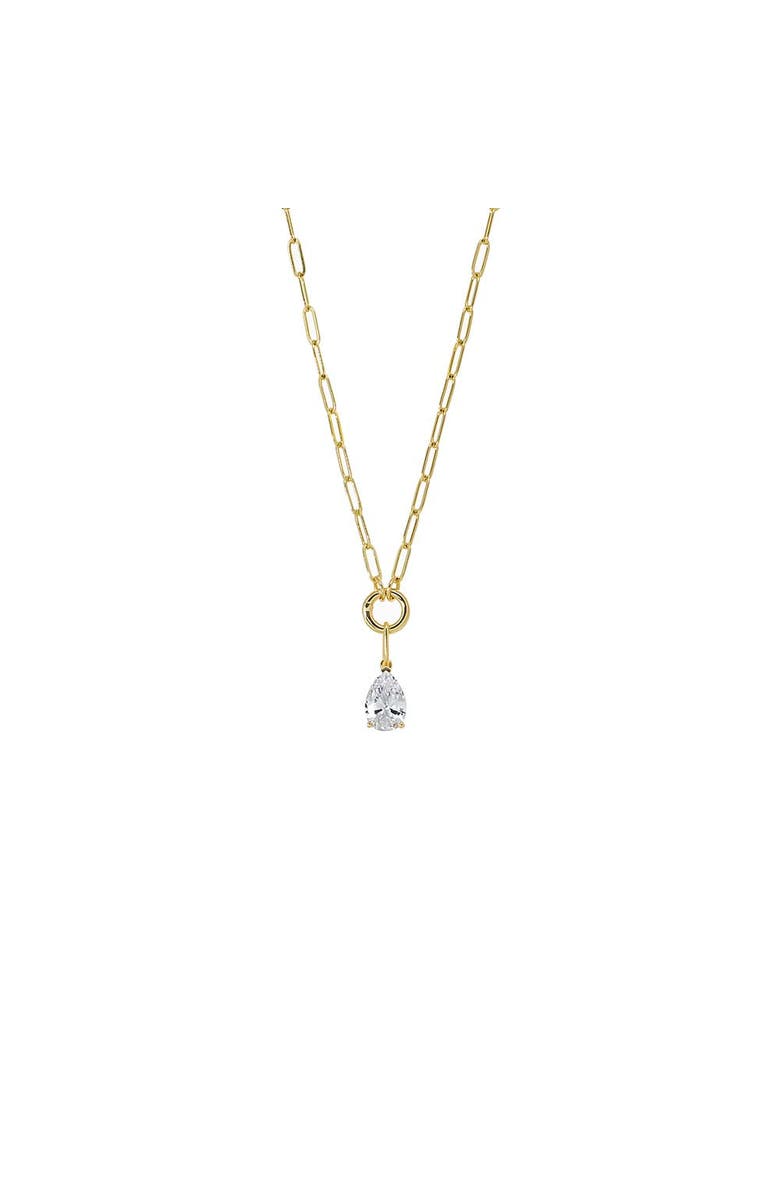 BY ADINA EDEN Colored CZ Pear Charm, Alternate, color, Gold