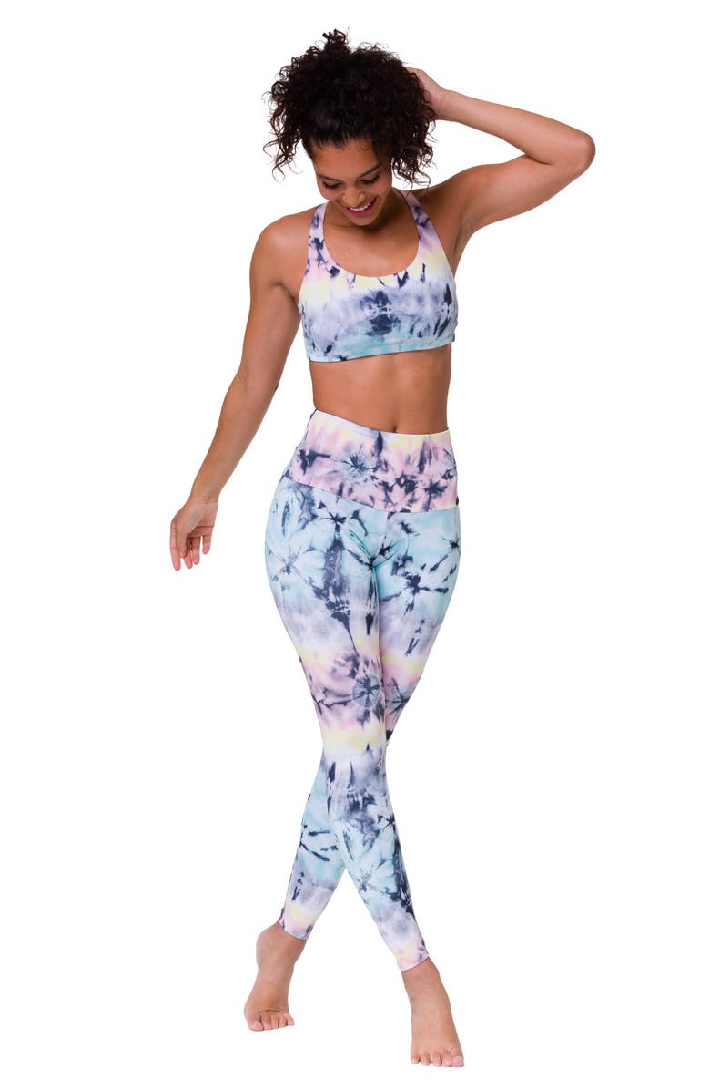 Onzie High Waist Print Leggings, Alternate, color,